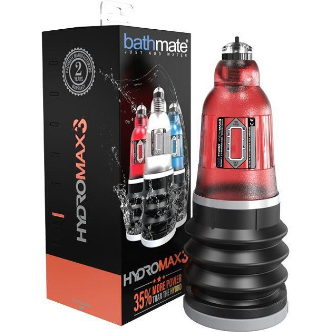 Гидропомпа BATHMATE HYDROMAX3 красная BM-HM3-BR